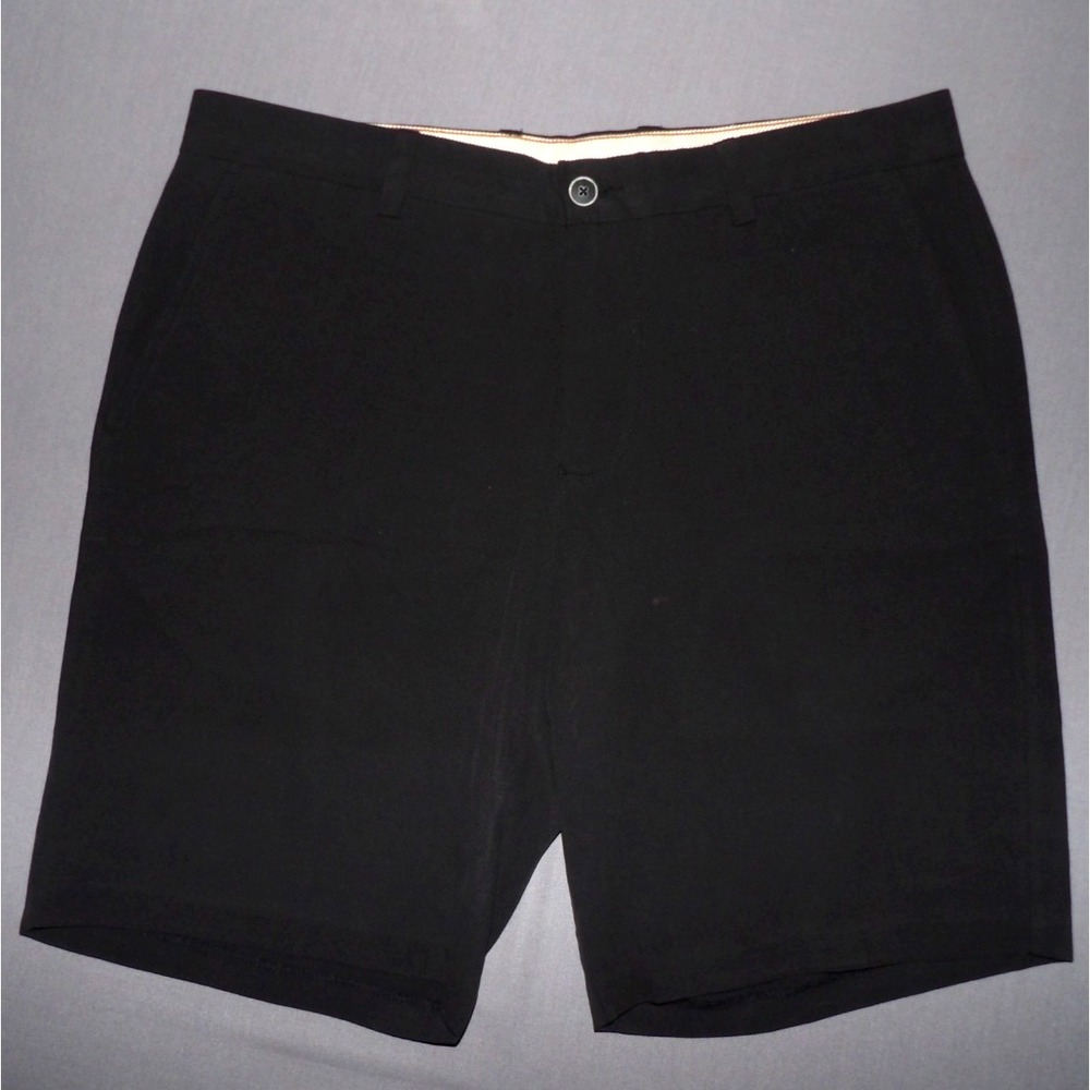 Tommy Bahama 100% Silk Black 9" Flat Front Chino Golf Shorts Men's 36